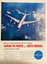 1959 Pan Am Jet Clippers Original Ad 