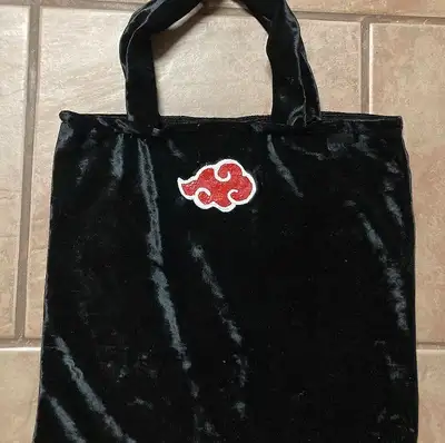 Naruto Inspired Hang Bag/ Anime Velvet Tote Bag