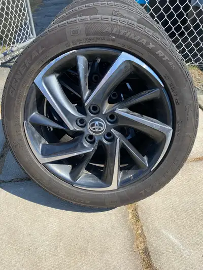 A set of 4 General All Season Tires with not alot of tread they would last a little bit but should b...