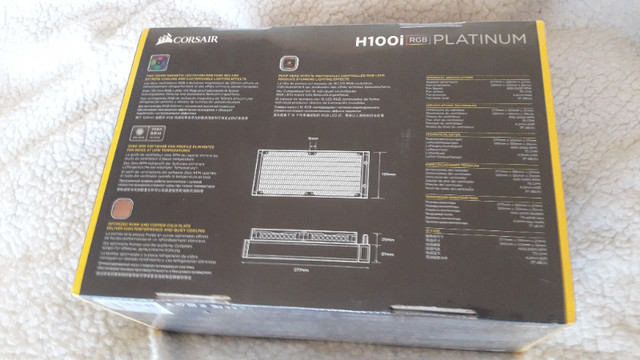 Corsair H100i RGB Platinum AIO Liquid CPU Cooler in System Components in Kitchener / Waterloo - Image 2