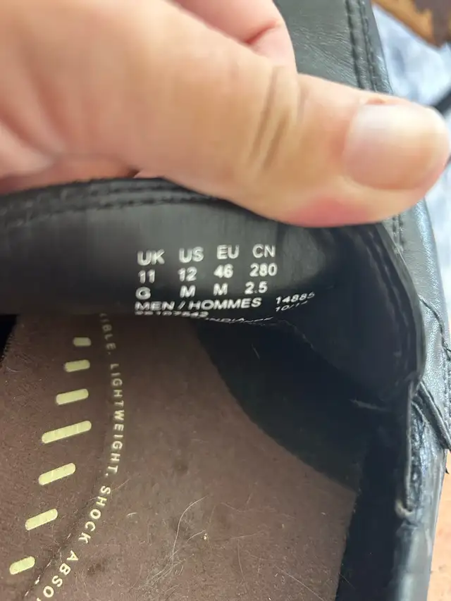 men’s black leather dress shoes size 12 in Men's Shoes in City of Halifax - Image 5