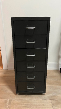 Black Metal Filling Cabinet IKEA - HELMER BLACK