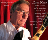 Daniel Ricard ; chanteur musicien , seul ou  avec orchestre .