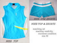 Women’s sportswear, Nike Top and Nike Gym Shorts, M