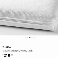 Mattress toppers TWIN - ikea tussoy and bamboo cool