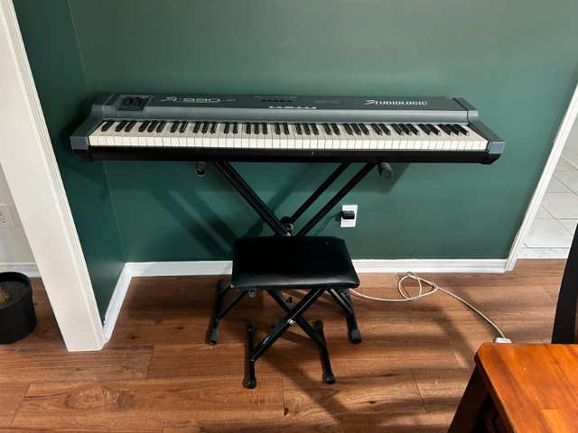 StudioLogic SL-990 Fully Weighted MIDI controller + Accessories in Pianos & Keyboards in Hamilton