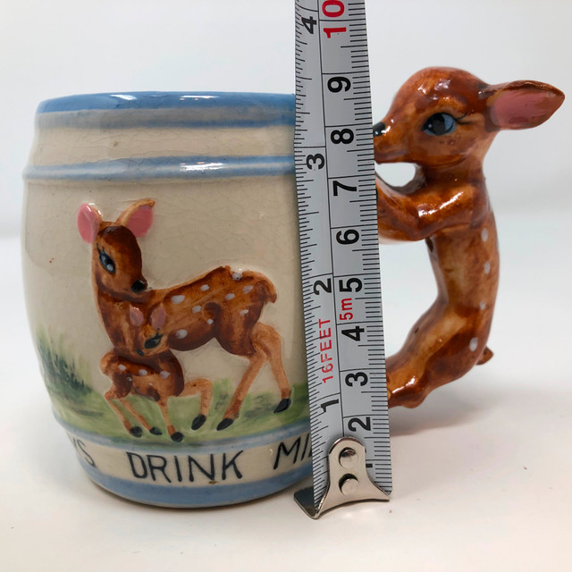 Vintage Children’s Milk Mug Deer Handle in Arts & Collectibles in Kitchener / Waterloo - Image 2