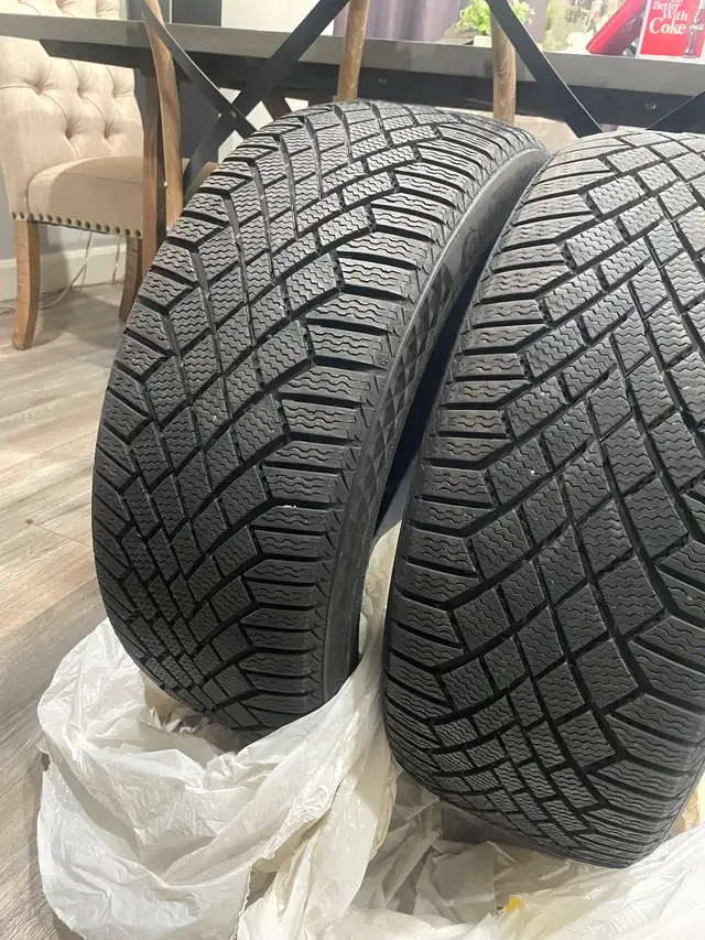 Two Continental Viking  Contact 7 Winter tires 225/45/19 !! in Tires & Rims in Bedford - Image 3