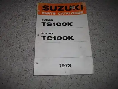 For sale: Original Suzuki Parts Catalogue for the 1973 TS100K & TC100K.. This Catalogue is in good c...