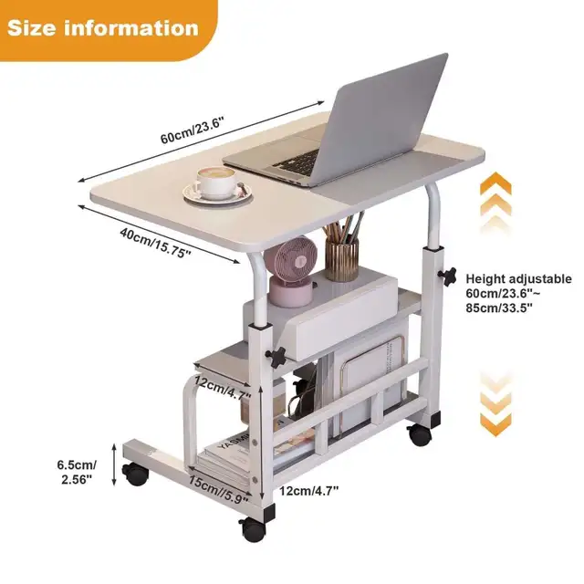 Adjustable Rolling Laptop Desk in Desks in City of Toronto - Image 3