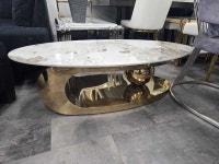 Modern Marble Coffee Table with Gold Base City of Montréal Greater Montréal Preview