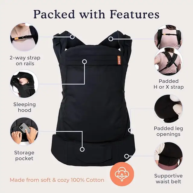 Beco Toddler Carrier with Extra Wide Seat - 20-60 Pounds in Strollers, Carriers & Car Seats in Markham / York Region - Image 4
