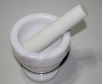 Cuisine International 4 Inch Marble Mortar and Pestle Combo