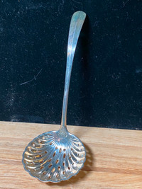 Beautiful Antique Silve, Sugar Sifter, Silver Dredger, Feathered