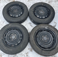 205/60r16 Like New Winter tires + rims (5x114.3 Bolt pattern)