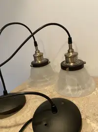 Deux luminaires suspendus 