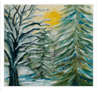 Original Oil Painting - Early Snow