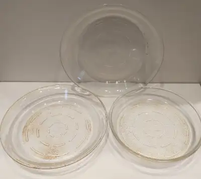 Vintage Glasbake pie plates, View more