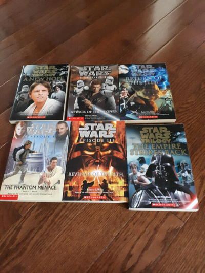 Star Wars Episode #1-6 Movie Novel Paperback Book Set Scholastic A New Hope, The Empire Strikes Back...
