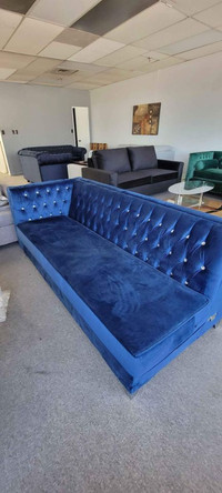 Canadian made sofa with custom design and fabrics.