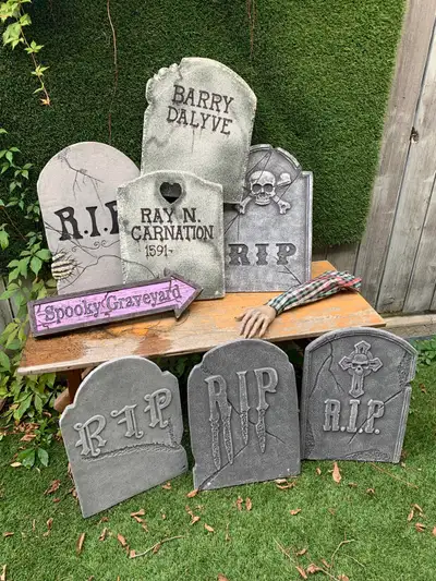 Halloween spooky graveyard lot, View more