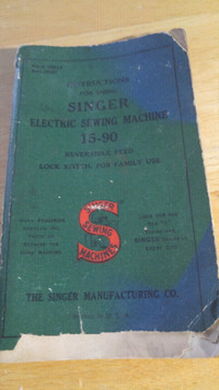 Original Singer 15-90 sewing machine manual.