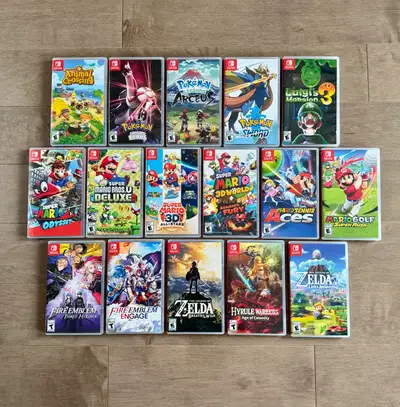**Prices are firm** Cartridges and boxes are in mint condition. 70 Zelda Breath of the Wild 70 Zelda...