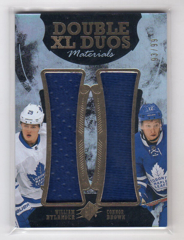 CARTE DE HOCKEY  Double XL Duos Materials #XDNB William NylanDER dans Art et objets de collection  à Thetford Mines