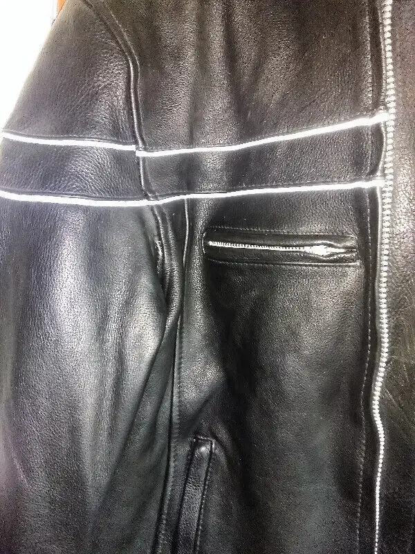 Leather Motorcycle Jacket - Men's L in Other in Chatham-Kent - Image 7