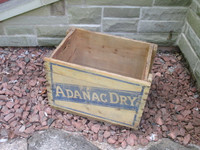 RARE Vintage ADANAC Dry Beverages Ltd Wood Crate