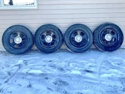 Selling 4 Goodyear Winter-command tires and Black Steel wheels. Tire size is 245 60 18. Tires are at...