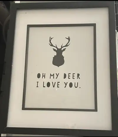 Framed 'Oh My Deer I Love You' Print, View more