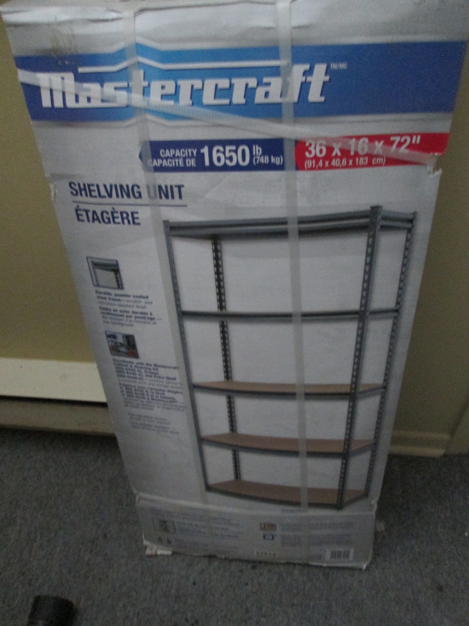 Mastercraft Adjustable 5-Shelf Steel Metal & Wood Storage Rack ...