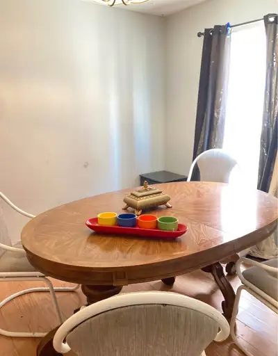 real wood oval dining table - no chairs , View more