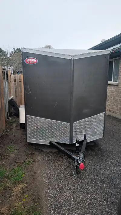 2020, Forest River, 6x10 enclosed trailer, 16 inch floor joist, metal frame, rear double doors, side...