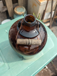 Vintage brown glass bottle