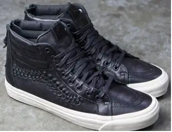 Vans Sk8-Hi Zip Weave DX - Leather (black) runners, View more