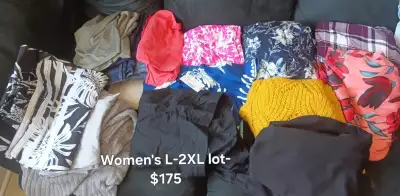 Great mixed women's lot in sizes L-2XL. Mostly XL/2XL. Mall brand and name brand mixed together. Inc...