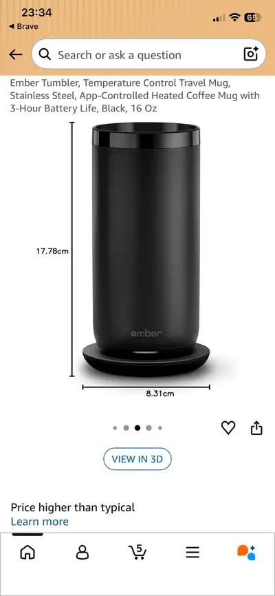 Ember coffee tumbler , View more