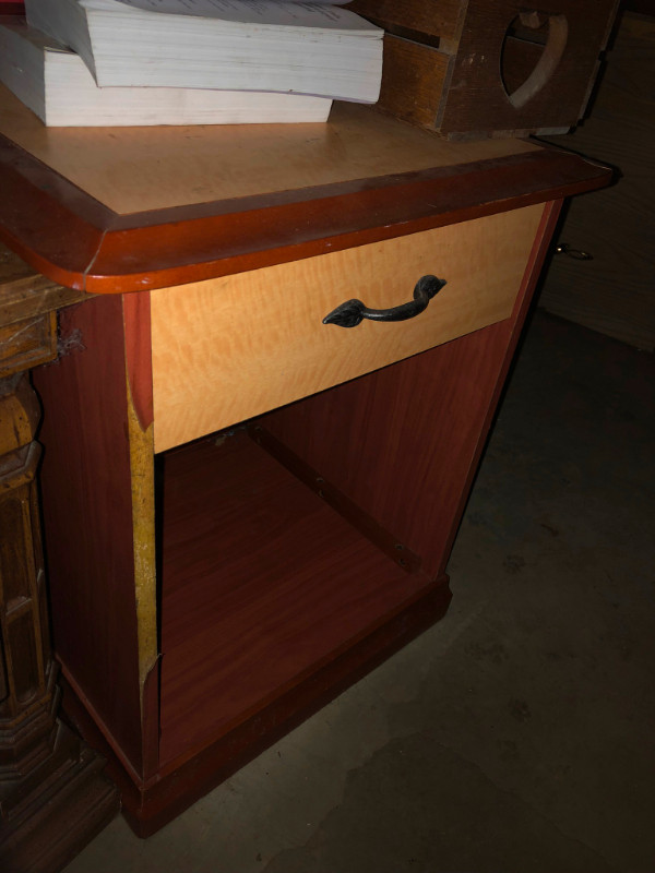 I deliver! Bedside Table with Drawer. chest dresser in Arts & Collectibles in St. Albert