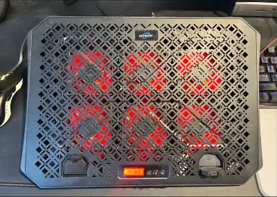AICHESON Laptop Cooling Pad - 6 Fans, LED, Adjustable, View more