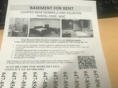 BASEMENT ROOM RENT