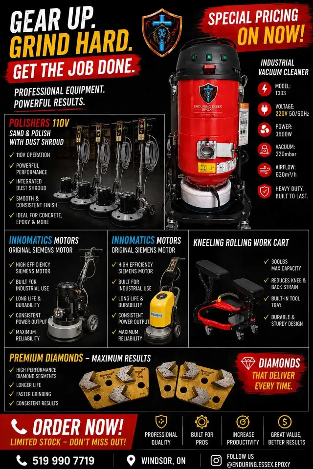 concrete grinders polisher vacuum epoxy tools and more