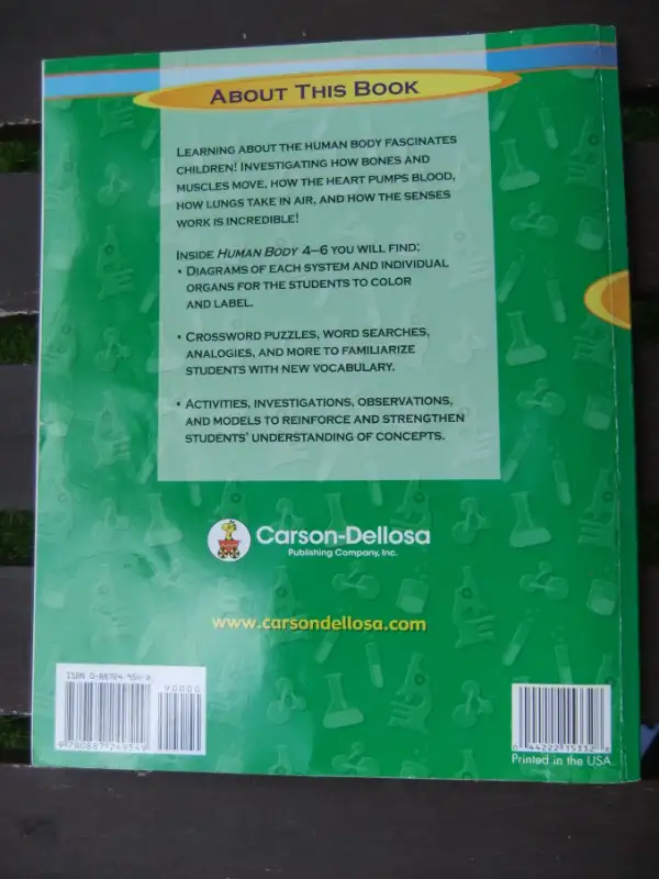 Human Body Published by Carson-Dellosa (for Grades 4-6) in Children & Young Adult in Mississauga / Peel Region - Image 3