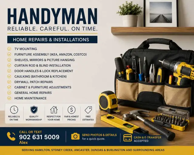 Handyman | Home Repairs, TV Mounting & Furniture Assembly