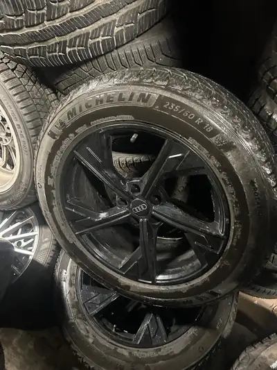 18” Audi Q5 wheels with 235-60-18 Michelin Xice snow winter tires. In like new condition. Tires have...