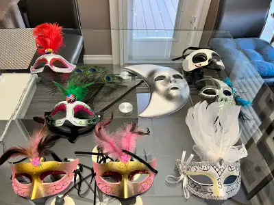 Variety of masks. Price ranges $10 - $20 each (majority of them are $10) Excellent condition