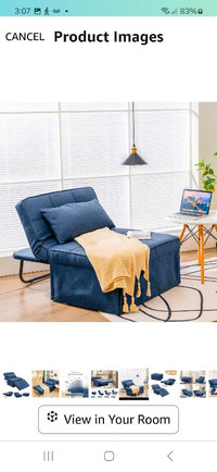  Sofabed recliner storable