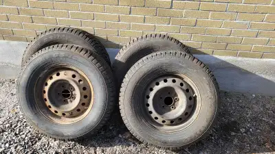 Great condition winter tires with lots of tread left! Size is 235/70R16. Came off a 2008 Ford Escape...