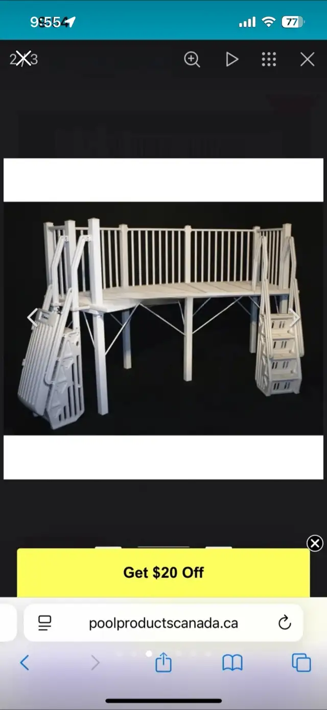 VinylWorks 5' x 13.5' Resin Pool Deck w/ Steps & Safety Gate in Hot Tubs & Pools in Oshawa / Durham Region - Image 4